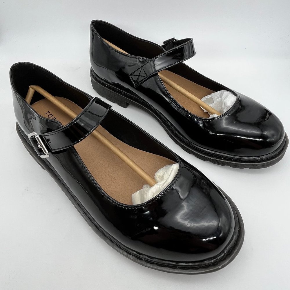 New Torrid Black Patent Mary Jane Oxford Flats - Size 12WW